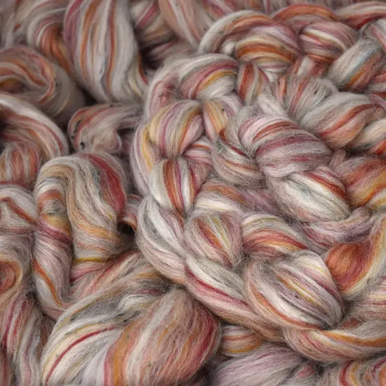 Designer Blend Merino, Baby Alpaca and BFL Tweed Top Roving. Fancy, Colorful, Exotic - Limited Edition.  {2}