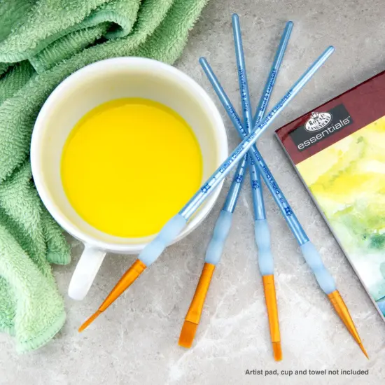 RCC 218 | Crafter's Choice&trade; 4pc Golden Taklon Variety Brush Set {4}