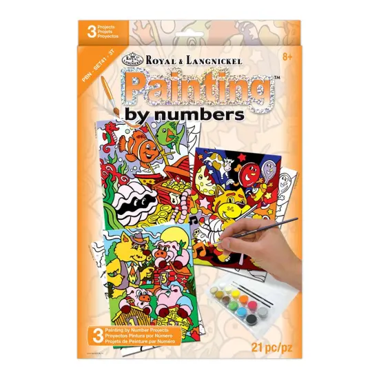 PBN-SET41 | Painting by numbers™ 21pc 8.75" x 11.75" My First Painting Project 3-Pack {1}