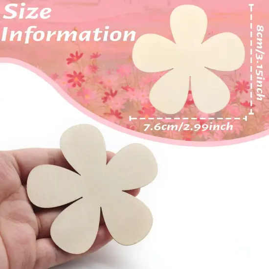 3 inch Flowers Wood Cutouts Floral {2}