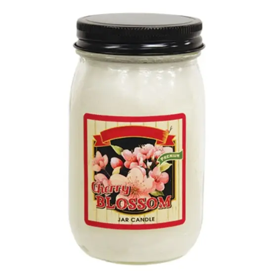 Cherry Blossom Pint Jar Candle &ndash; Single Wick, 60&ndash;75 Hour Burn {1}