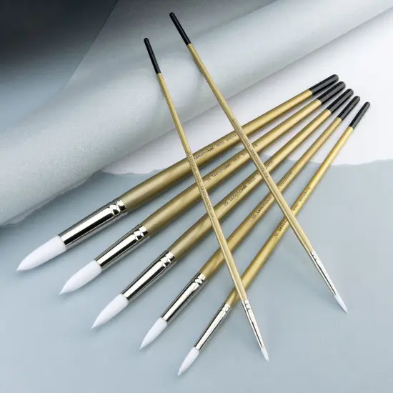 RSET-4520 | Snowhite&trade; 7pc Oil & Acrylic Filbert Brush Set {3}