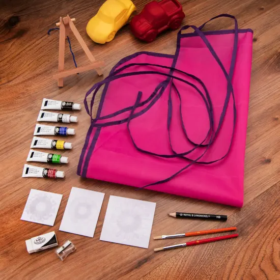 RSET-MS110 | Mini Acrylic Painting 16pc Easel Art Set {2}