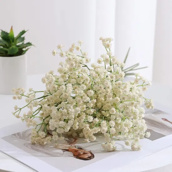 10pcs Babies Breath Flowers 23.6" Artificial Gypsophila Bouquets Real Touch Flowers for Wedding Home DIY Decor {3}