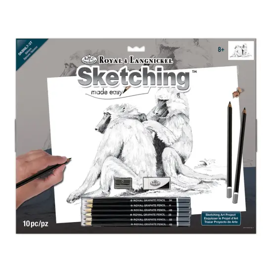 SKBNL7 | Sketching Made Easy™ Baboons 10pc 11.25" x 15.375" Sketching Art Project {1}