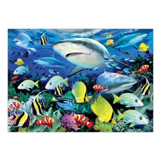 PJL42 | Painting by numbers&trade; 13pc 11.25" x 15.375" Reef Sharks Painting Project {2}
