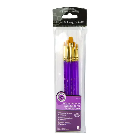 RSET-9133 | 5pc Golden Taklon Shader Brush Set {1}
