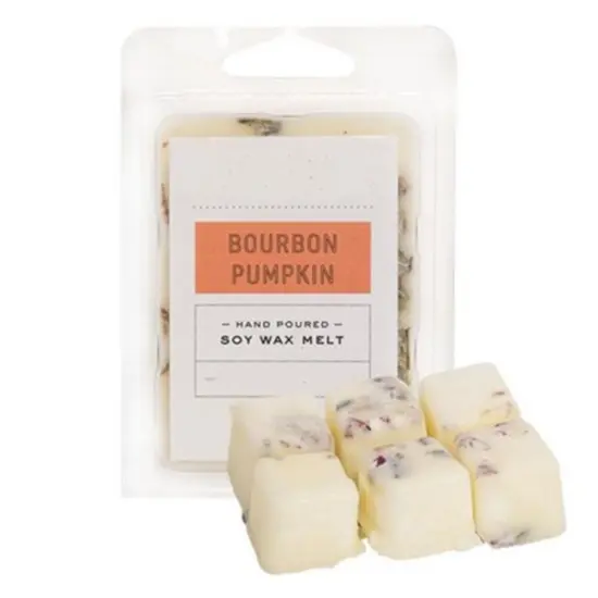 Bourbon Pumpkin Soy Wax Melts with Cinnamon Clove and Bourbon Scent 6 Cubes {1}