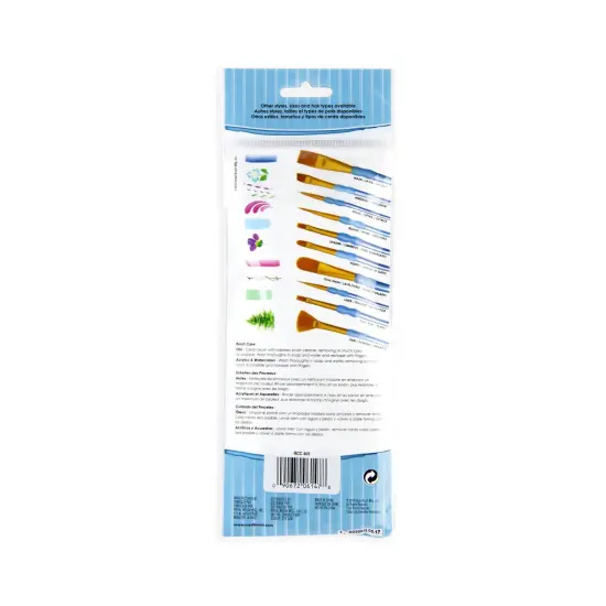 RCC 401 | Crafter's Choice&trade; 3pc Golden Taklon Large Variety Brush Set {4}