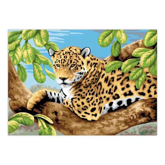 PJL11 | Painting by numbers&trade; 13pc 11.25" x 15.375" Leopard in Tree Painting Project {2}