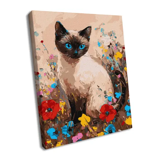 Painting by Numbers kit Kitty in flowers KHO6694 {2}