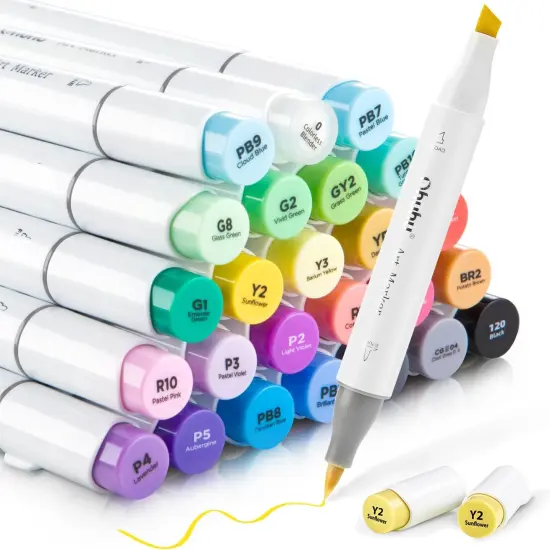 24 Basic Colors - Double Tipped Alcohol Based {1}