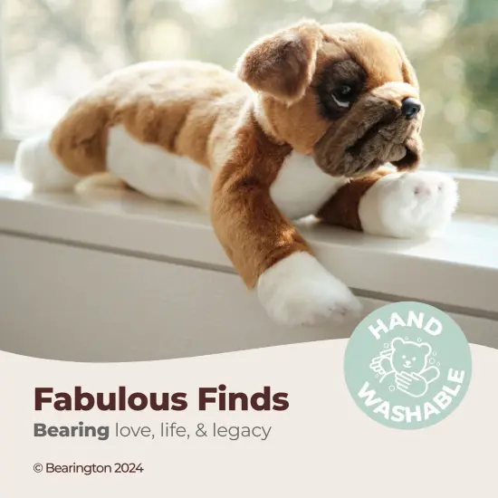 Bearington Roscoe Boxer Plush Stuffed Animal Puppy Dog, 15 inch, For Ages 0-14 Brown {3}