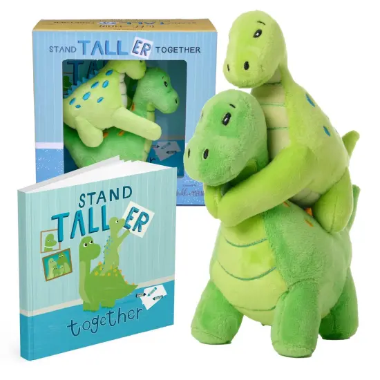 Tickle & Main 3 Piece New Big Brother Gift for Boys, Includes Big Brother/Little Brother Dinosaur Stuffed Animals with Storybook for Announcing a New Sibling, Educational and Engaging, Ages 1-14 {1}