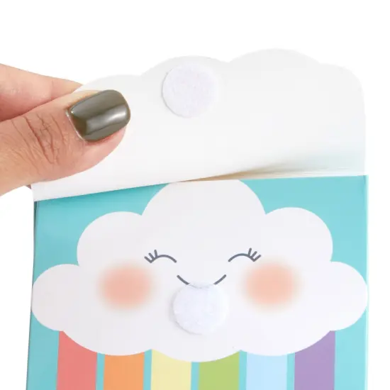 24 Pack of Rainbow Goodie Bags with Stickers for Birthday Supplies, Rainbow Party Favors, Treats, Candies, Baby Shower Decorations (Turquoise, 6.5 x 4 x 3 Inches) Multicolor {6}