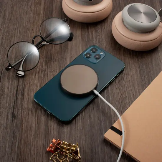 Insten 2-Pack Case Compatible with MagSafe Charger Pad, Protective Soft TPU Slim Skin Cover (Charger Not Included) Clear & Gray Grey {7}