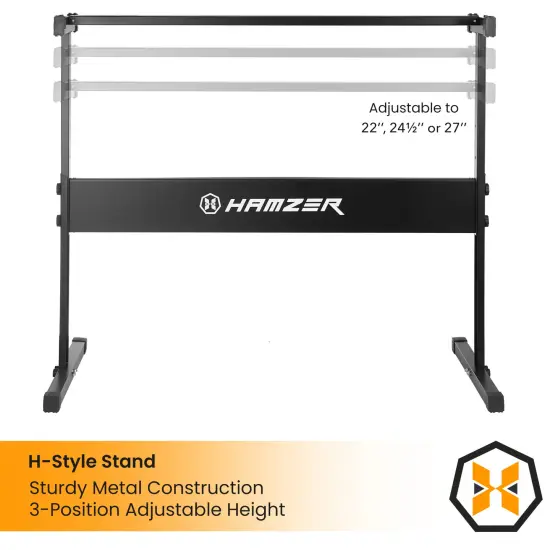 Hamzer 61 Key Keyboard Piano with Lighted Keys, Built-In Speakers, Stand, Bench, & Key Labels - Portable Electronic Musical Keyboard Set for Beginners {4}