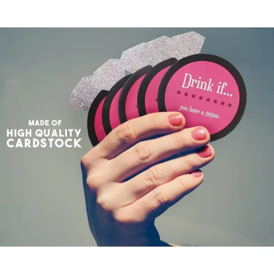 30-Pack Black & Pink Girls Night Out Game, 4.7 x 3.7 inches, For Bridal Shower & Bachelorette Party Supplies {3}