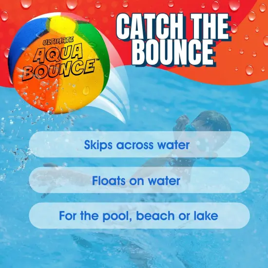 Ultimate Larger 3” Size Skip Balls (Beach Ball) Beach Pool Toys for Kids Ages 3-14Year Old Boys Girls Summer Gifts for Teens Family Water Games Adult Men Women Best Birthday Present {5}