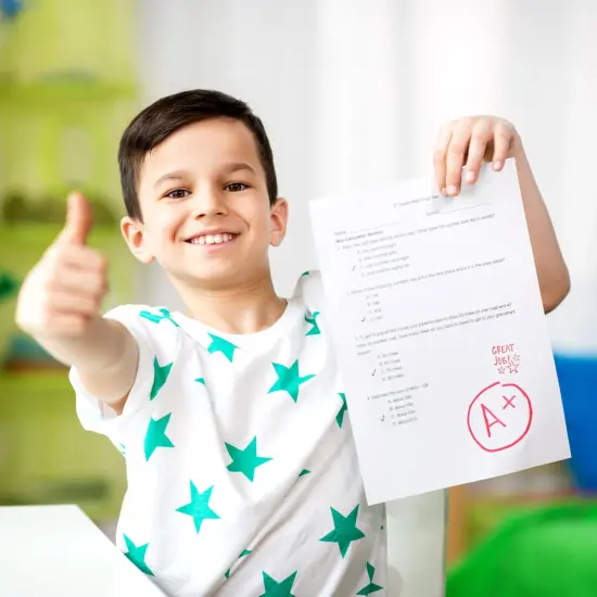 9 Piece Set of Wooden Rubber Teacher Stamps - Classroom Supplies for Grading Homework (Assorted Sizes) Brown {2}