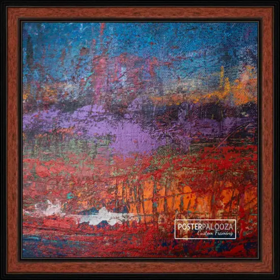 Simple Brown Picture Frame - UV Acrylic, Foam Board Backing, Hanging Hardware {3}