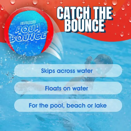 Ultimate Larger 3” Size Skip Balls (Red/Blue) Beach Pool Toys for Kids Ages 3-14Year Old Boys Girls Summer Gifts for Teens Family Fun Water Games Adult Men Women Best Birthday Present {5}