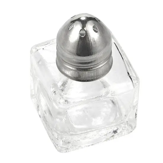 Set of 24 Mini Salt and Pepper Shakers (Glass and Stainless Steel, 0.5 oz) Clear {7}