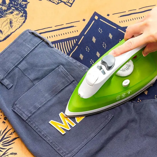 Gold Alphabet Letter and Number Iron On Patches for Clothing (82 Pieces) {3}