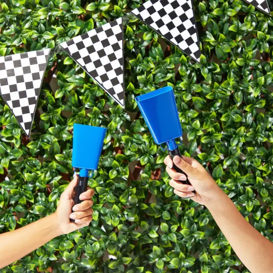 2 Pack 9-inch Cowbells for Sporting Events, Percussion Noise Makers with Handle for Football Games, Stadiums (Blue) {3}