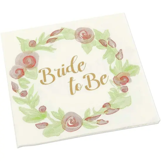 Bride To Be Party Supplies, Bachelorette Paper Napkins (5 x 5 In, 100 Pack) Multicolor {5}