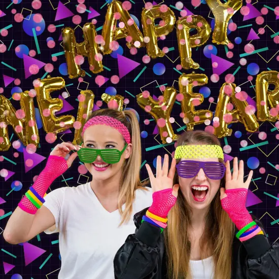 36 Pack Shutter Shades, 80s Retro Style Party Sunglasses for Props, Decorations, Costumes (4 Colors) Multicolor {2}