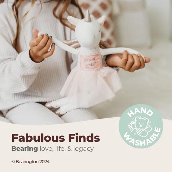 Bearington Collection Twinkles Soft Plush Unicorn Tooth Fairy Doll, 14 Inches, For Ages 3-14 White {3}