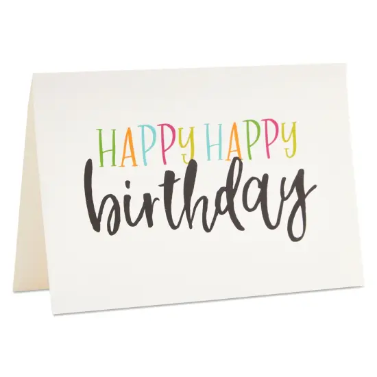 Best Paper Greetings Birthday Cards with Envelopes Bulk Box Set, 6 Assorted Colorful Designs for Work, Friends, Kids (4 x 6 In, 48 Pack) White {7}