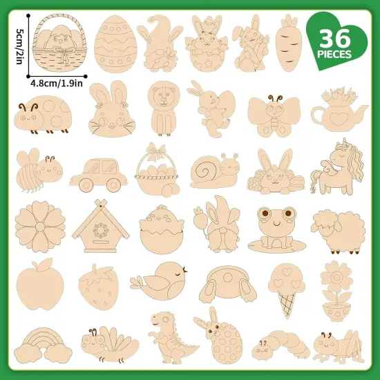 6 Pcs Spring Wooden Magnet Painting Craft Kit {2}