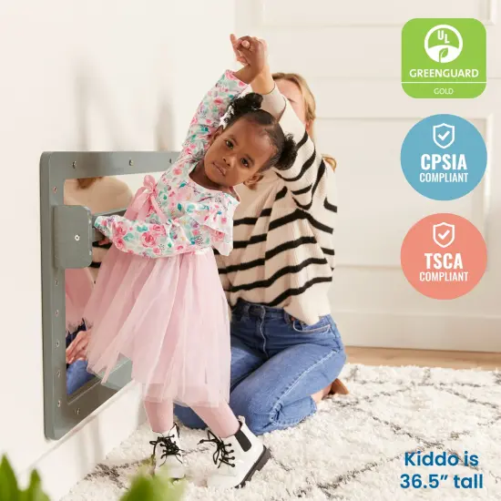 Wall-Mounted Coordination Mirror, Balance Mirror Grey Wash {6}