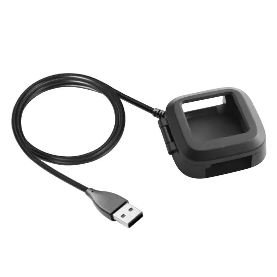 Insten USB Charging Cable Cord Power Charger Dock Cradle compatible with Fitbit Ionic - Black {5}