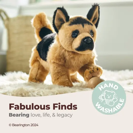 Bearington Lil' Chief The German Shepherd Stuffed Animal, 6.5 Inch Dog Stuffed Animal, For Ages 3-14 Brown {3}
