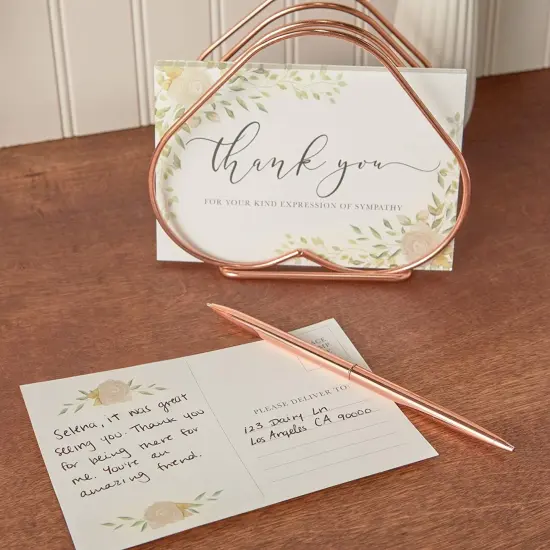 100-Count Thank You Cards for Funeral, Sympathy Blank Postcards, 4" x 6" White {3}