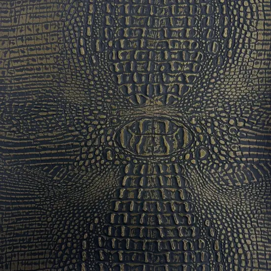 1 Yard Two Tone Gator Faux Leather Vinyl Fabric Upholstery Handbags Durable 56" Width Purple | Black {4}