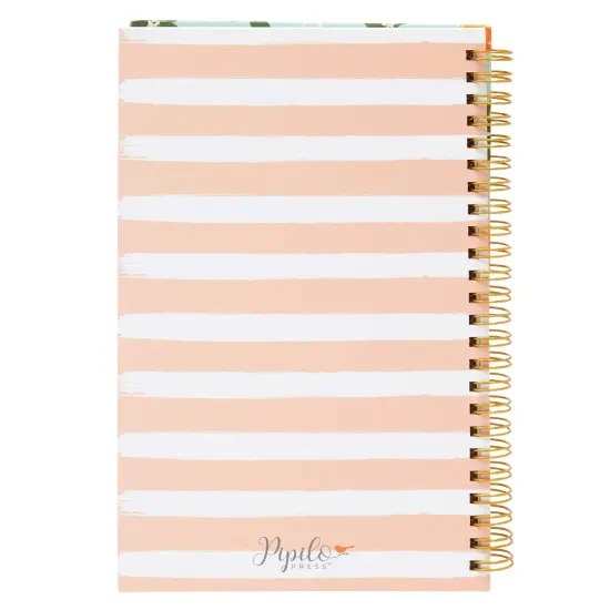 Pipilo Press Blank Recipe Book to Write in Your Own Recipes, 120 Pages, 8 Sections, Floral and Orange Theme, Laminated Hardcover (5.5 x 8.5 In) {7}