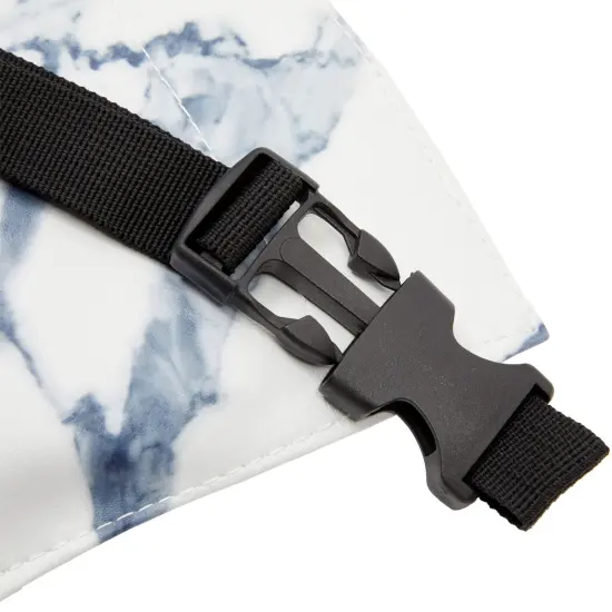 Makeup Brush Belt with 22 Pockets, Marble PU Leather (10.2 x 9.7 x 2 Inches) White {4}