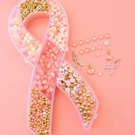 Susan G. Komen Breast Cancer Awareness Pink Ribbon & Letter Bead Box {2}