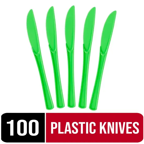Party Solids 100 Pcs Disposable Utensils &ndash; Heavy Duty Plastic Cutlery Set &ndash; Premium Plastic Forks, Spoons or Knives for Parties, Events, Catering & Tableware Supplies by Exquisite {1}