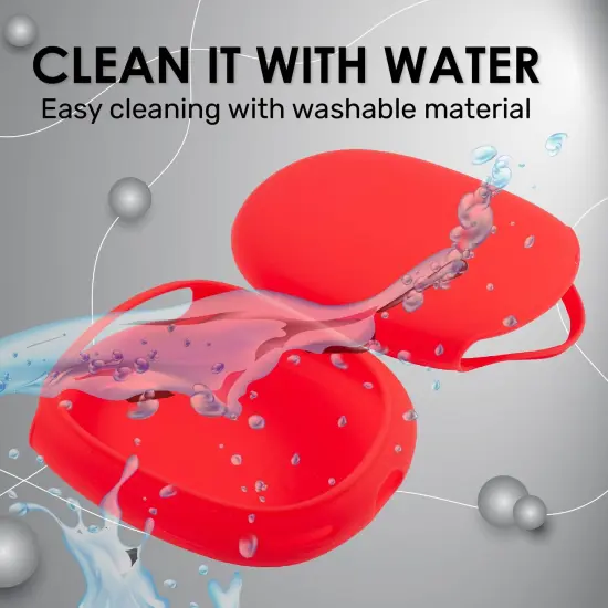 Insten EarCups Protector Case Compatible with Airpods Max Headphone Cover, Soft Silicone Ear Cups Protective Skin Cushions, Headset Anti-Scratch Protection Accessories, Red {4}