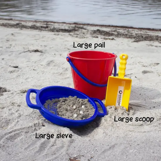 Spielstabil Outdoor Toys - Large Sand Sieve and Sifter for Kids 2 & Up, Heavy Duty Beach Sand Toys for Toddlers, Sandbox Essential Multicolor {4}