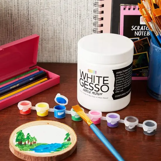 17oz White Gesso Canvas Primer for Painting, Acrylic Paint Medium for Arts and Craft Supplies (500 ml) {3}