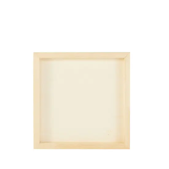 6 Pack 10x10 Wood Panels for Painting, Unfinished Wood Canvas Boards, 0.83" Deep Cradle Artist Wall Canvases for Crafts Brown {7}