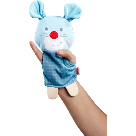 HABA Mouse Hand Puppet with Interactive Grabbing Feature Where Puppeteer's Fingers Become Arms of The Animal Multicolor {3}