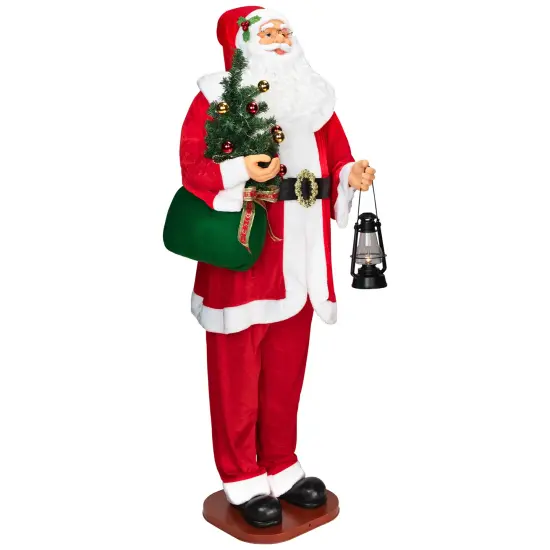 Northlight Animated and Musical Commercial Size Dancing Santa Christmas Figure - 6' Red {4}