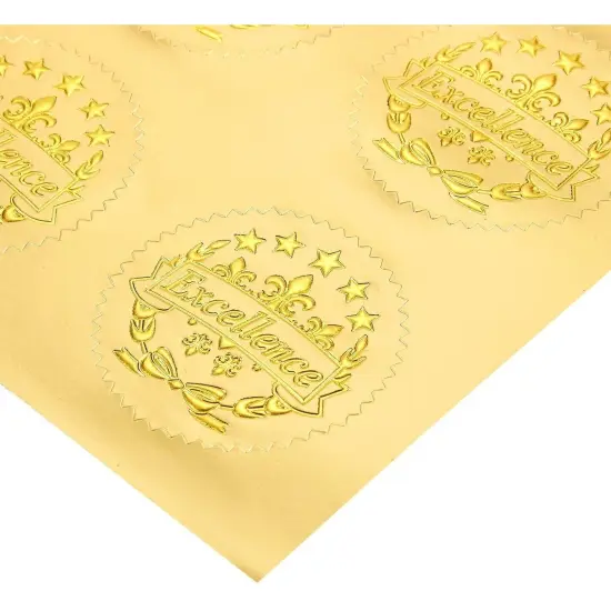 Award Stickers, Gold Certificate Stickers (96 Pieces. 1.7 in) {4}